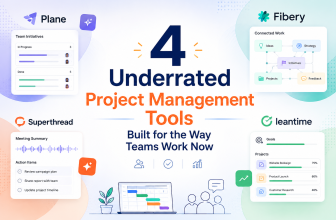Illustration highlighting four underrated project management tools for modern teams.