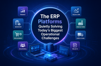 Modern ERP platform connecting business operations.