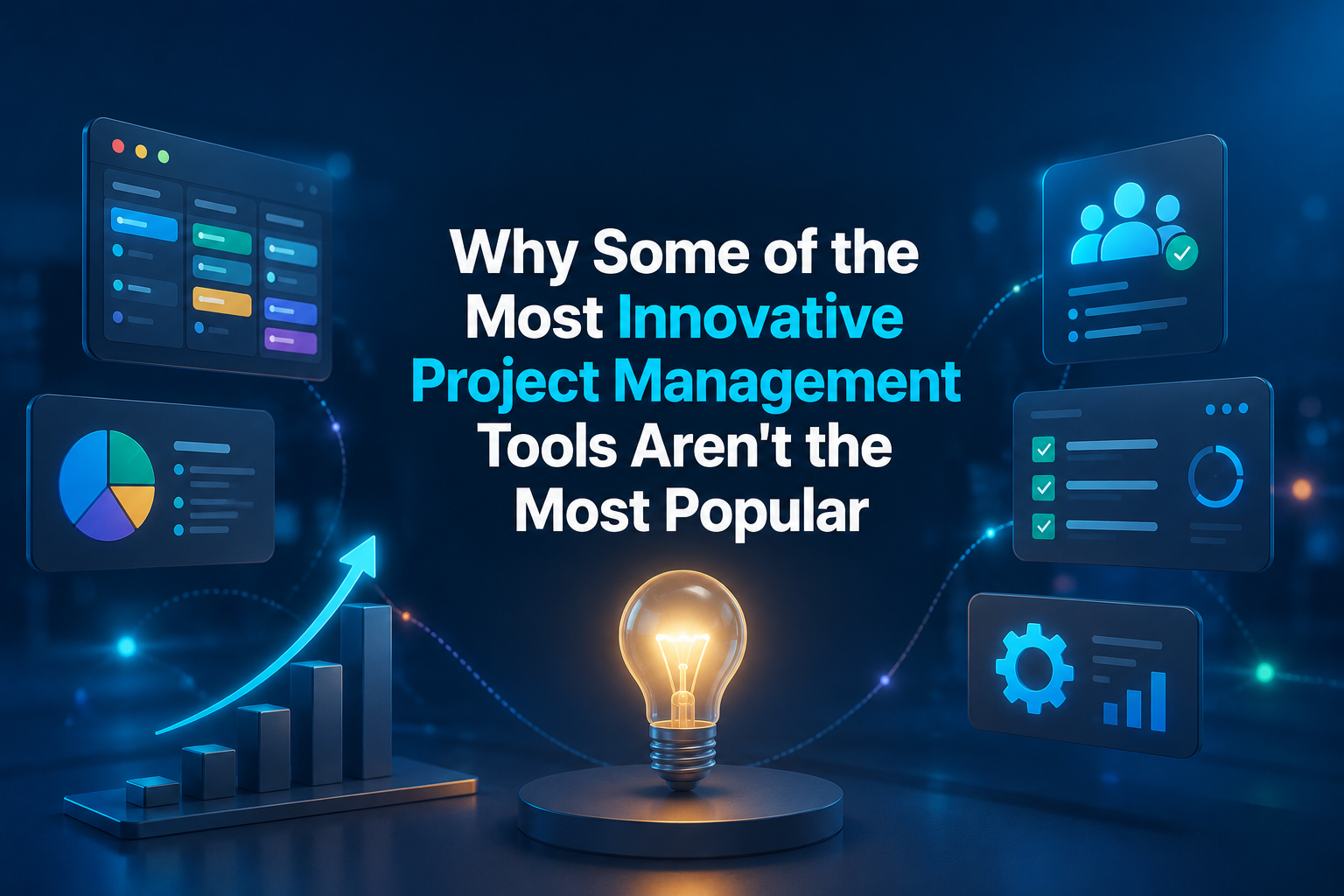 Project management tools innovation illustration