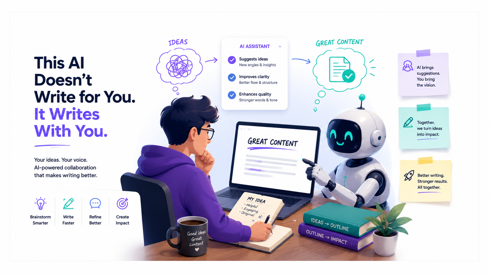 This AI Doesn't Write for You. It Writes With You.