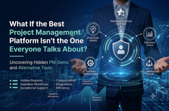 Project management platform comparison with workflow and collaboration icons