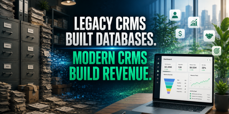 Legacy CRMs Built Databases. Modern CRMs Build Revenue.